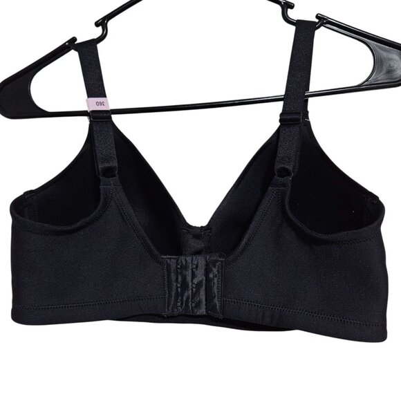 Vanity Fair Wirefree Black Padded Bra Size 36D Adjustable Straps Womens Intimate - Picture 2 of 5